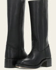 Classic Women's Leather Boots with Block Heel – Durable Handcrafted Design for Timeless Style 9