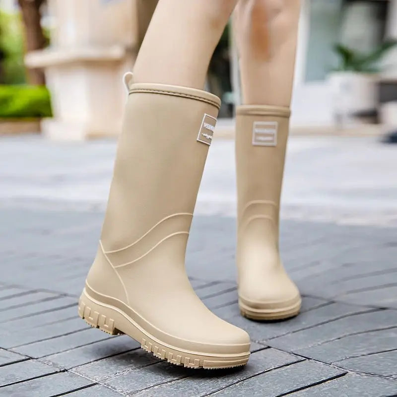 CloudCush | Stylish Reliable Waterproof Mid-Calf Women's Rain Boots 0