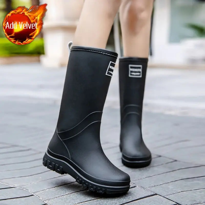CloudCush | Stylish Reliable Waterproof Mid-Calf Women's Rain Boots 5