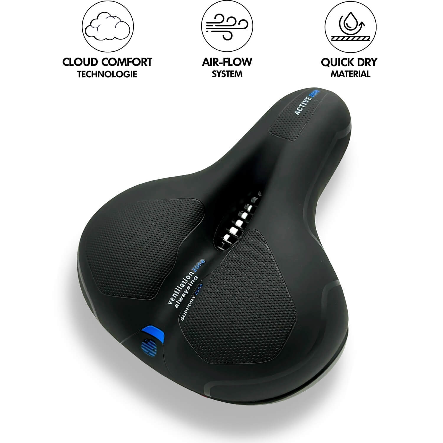 ComfortWave | Comfortable Gel-Padded Shock Absorbing Bicycle Saddle 4