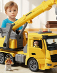 Construction Crane Truck Toy with Lights and Sounds – Educational Play Vehicle for Kids 0
