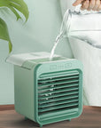 Coolivio Mini Aircooler | Portable 3-in-1 USB fan with air humidification & cooling function | 3 levels | 2500mAh battery | For office, travel & at home 1