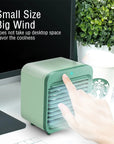 Coolivio Mini Aircooler | Portable 3-in-1 USB fan with air humidification & cooling function | 3 levels | 2500mAh battery | For office, travel & at home 2
