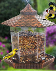CopperNest | Elegant Durable Hanging Bird Feeder with Clear Seed Container 2