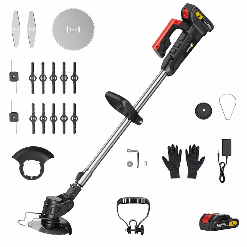 Cordless Grass Trimmer and Brush Cutter, 3-in-1 Garden Strimmer with Interchangeable Heads for Easy Outdoor Care 3
