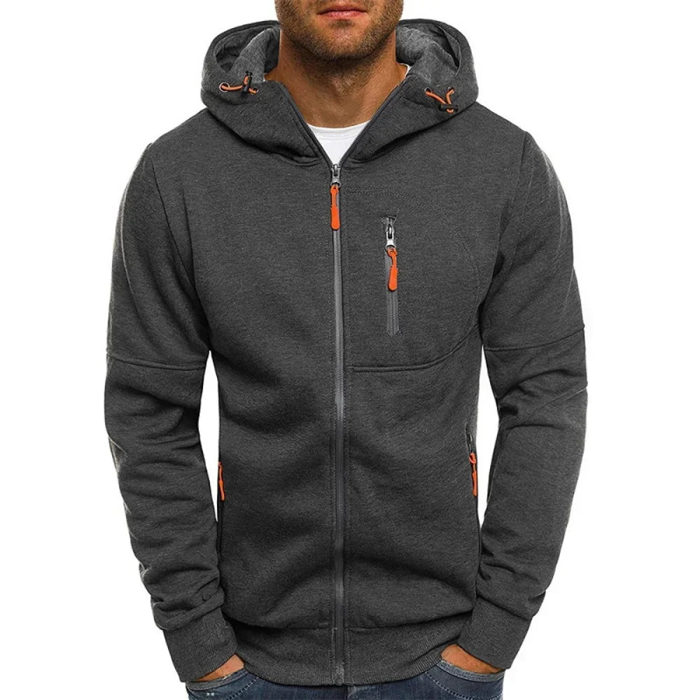 CoreFlex | Stylish Comfortable Slim Fit Men's Hoodie with Zipper 0