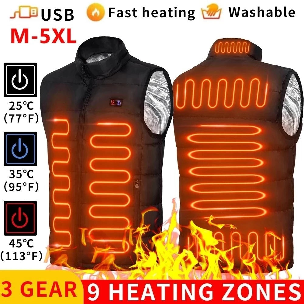 CoreHeat | 9-Zone Heated Vest for Outdoor Activities & Sports 3