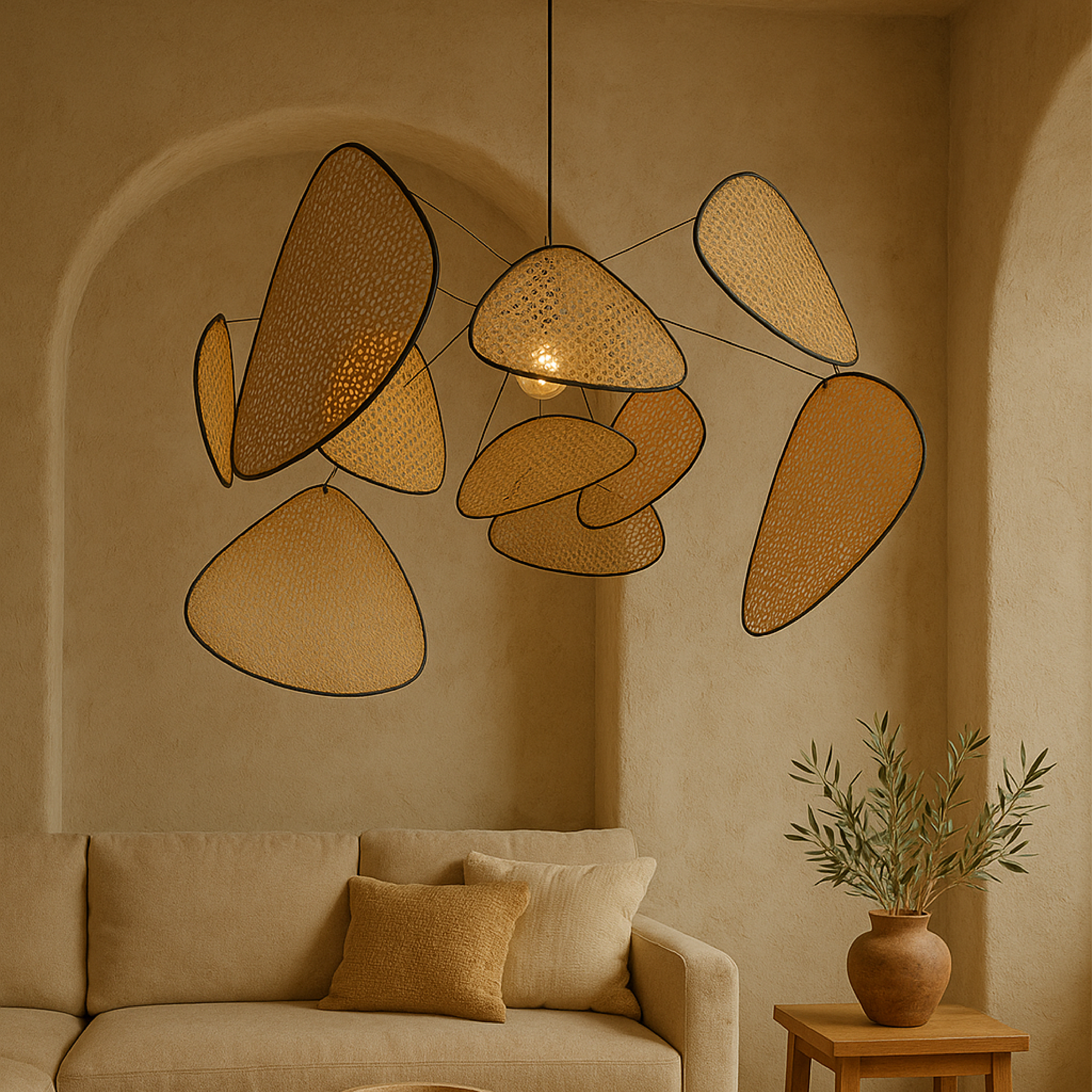 Corinthia | Modern Minimalist Rattan Pendant Lamp 3
