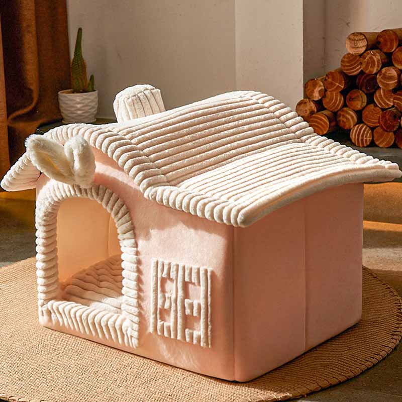 CozyCave | Soft Indoor Cat Bed with Enclosed House Design 4