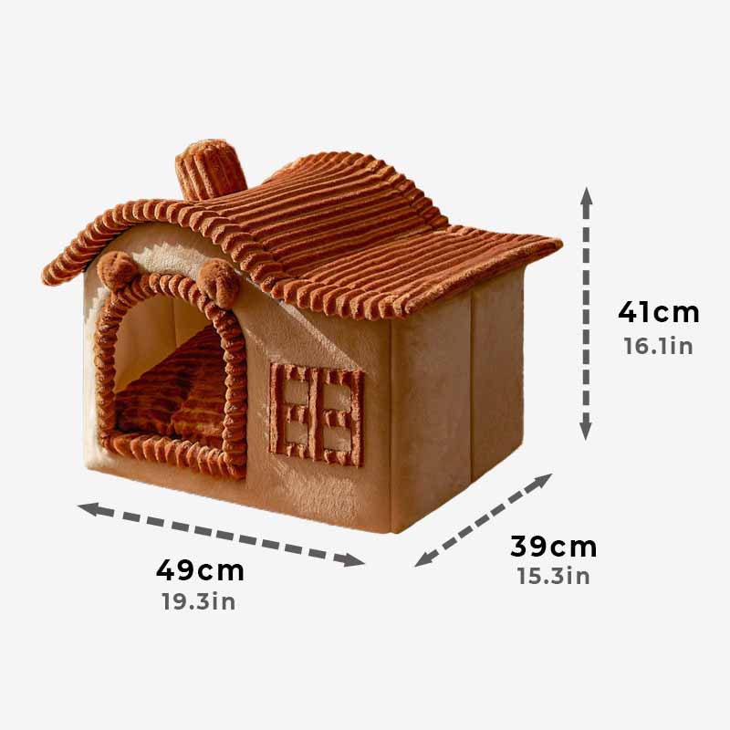 CozyCave | Soft Indoor Cat Bed with Enclosed House Design 6