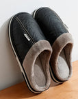 CozyNest | Warm Waterproof PU Leather Men's Slippers for Winter 2