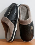 CozyNest | Warm Waterproof PU Leather Men's Slippers for Winter 5