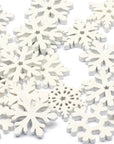 CraftyWinter | White Wooden Snowflakes 0