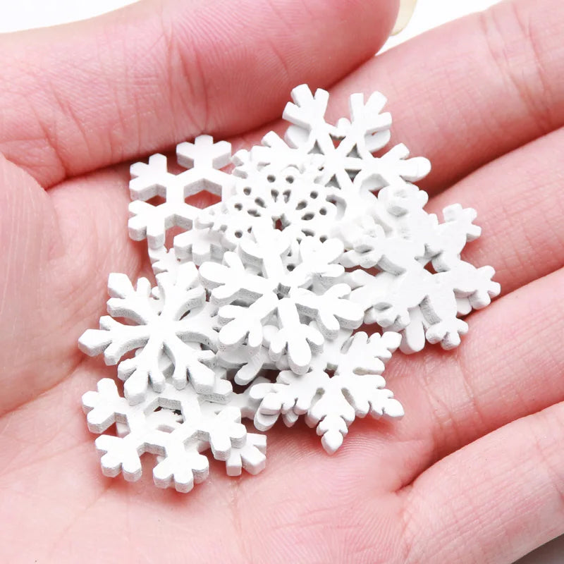 CraftyWinter | White Wooden Snowflakes 1