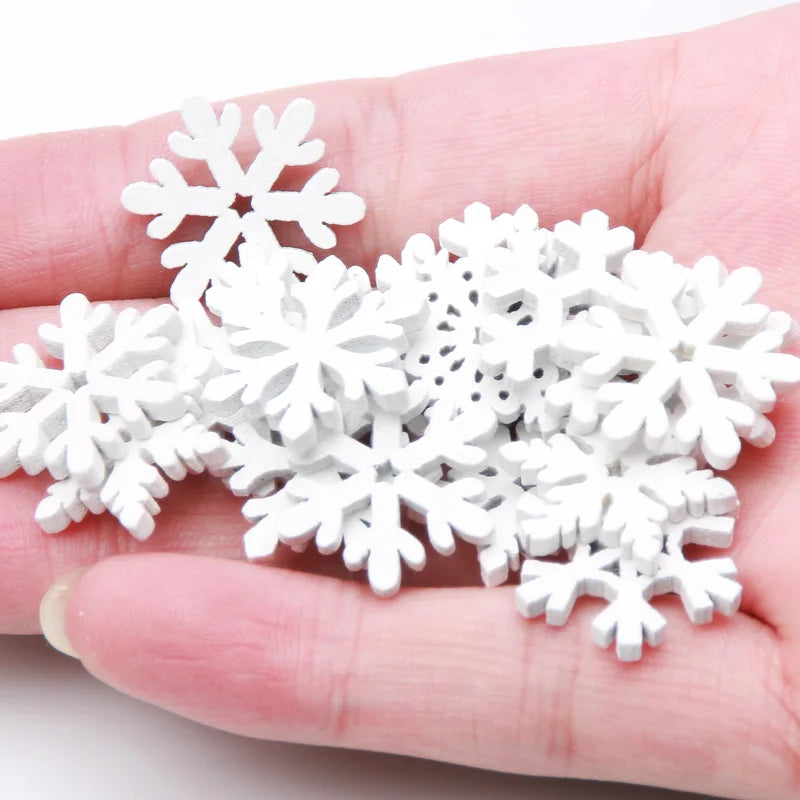 CraftyWinter | White Wooden Snowflakes 2