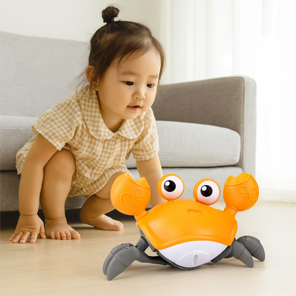 CrustaceanJoy | Engaging Interactive Crawling Crab Baby Toy with Music Lights 9