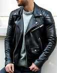 Cruz | Sturdy Autumn Biker Jacket for Men with Iconic Moto Details 0