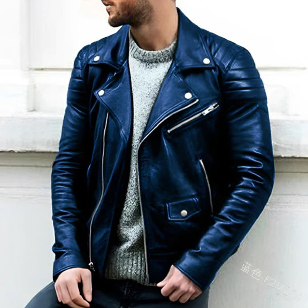 Cruz | Sturdy Autumn Biker Jacket for Men with Iconic Moto Details 1