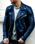 Cruz | Sturdy Autumn Biker Jacket for Men with Iconic Moto Details 1