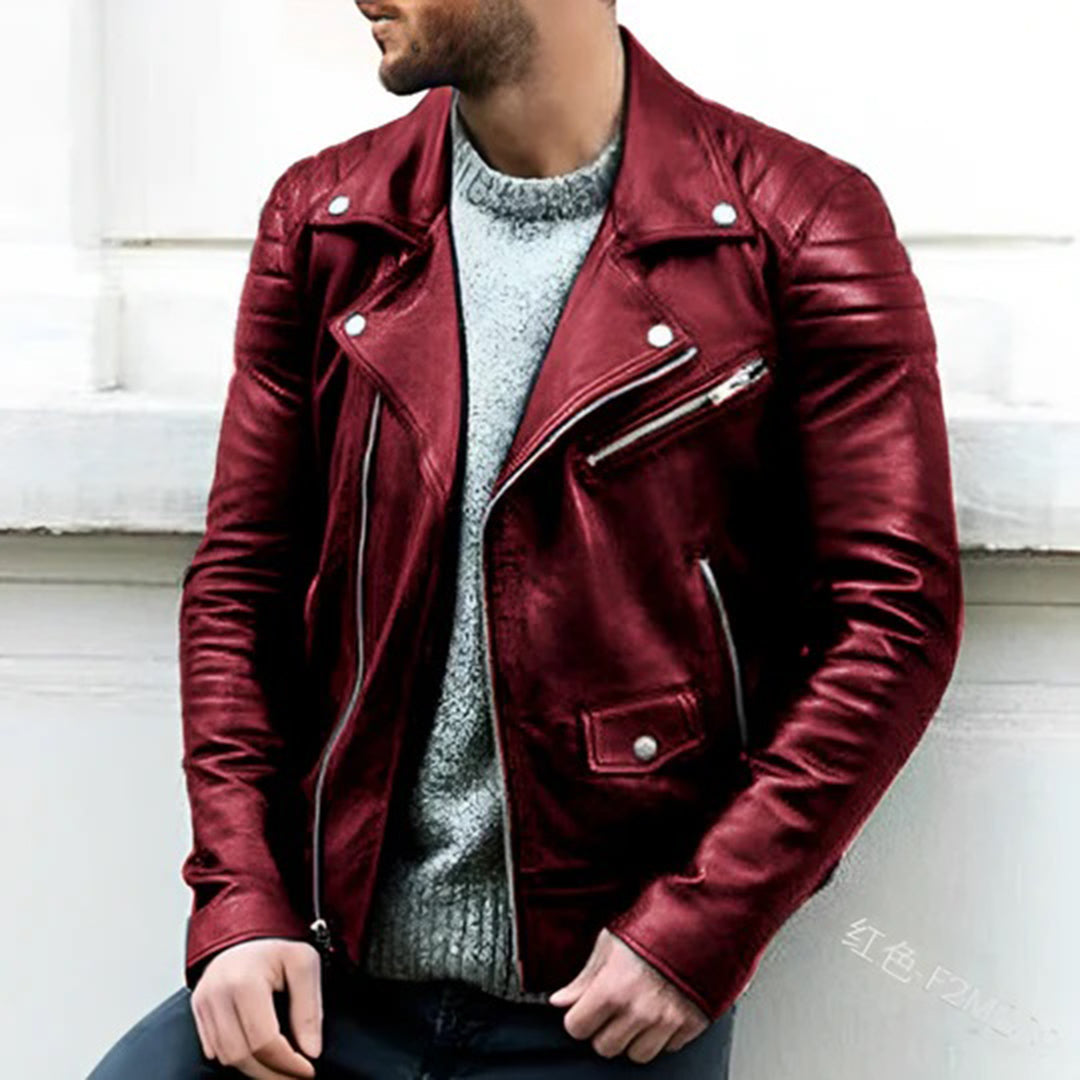 Cruz | Sturdy Autumn Biker Jacket for Men with Iconic Moto Details 3