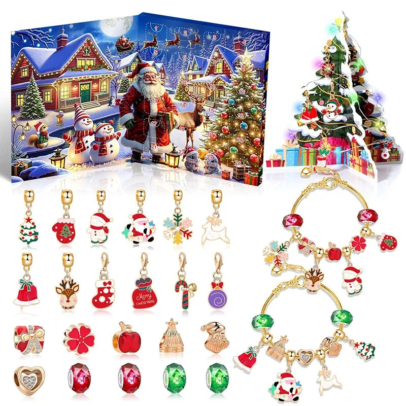 CrystalJoy | Festive Colorful Children's Christmas Countdown Bracelet 5