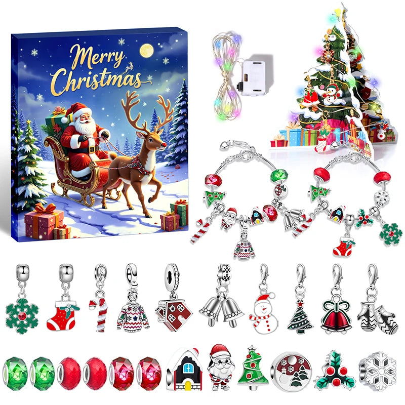 CrystalJoy | Festive Colorful Children&#39;s Christmas Countdown Bracelet 6