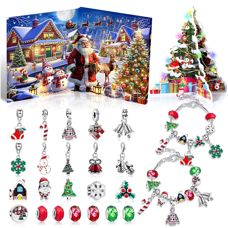 CrystalJoy | Festive Colorful Children&#39;s Christmas Countdown Bracelet 7