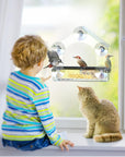 CrystalVista | Stylish Durable Acrylic Window Bird Feeder for Wildlife Observation 2