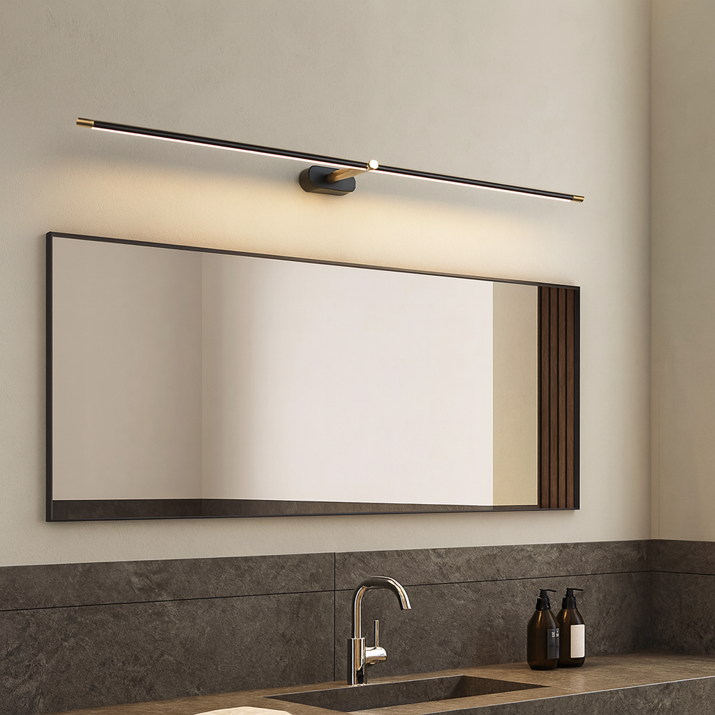 Crystalia | Bathroom Bar Wall Lamp For Minimalist Above Mirror 1