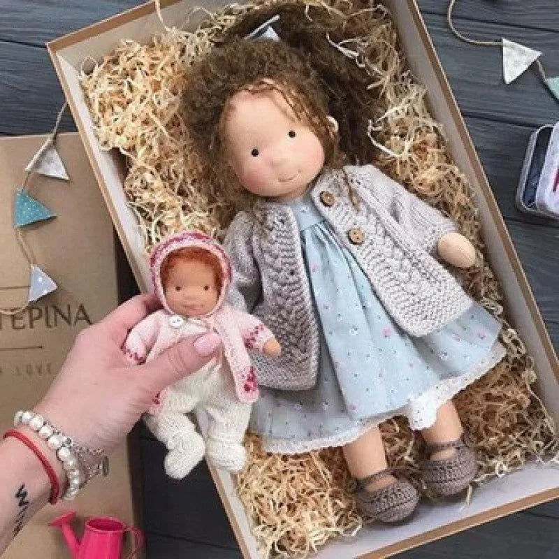 Cute Soft Plush Toys Waldorf Handmade  Cute Cotton Stuffed Plush Doll Packaging Dolls Fabricchanging Box Best Children Birthda 11