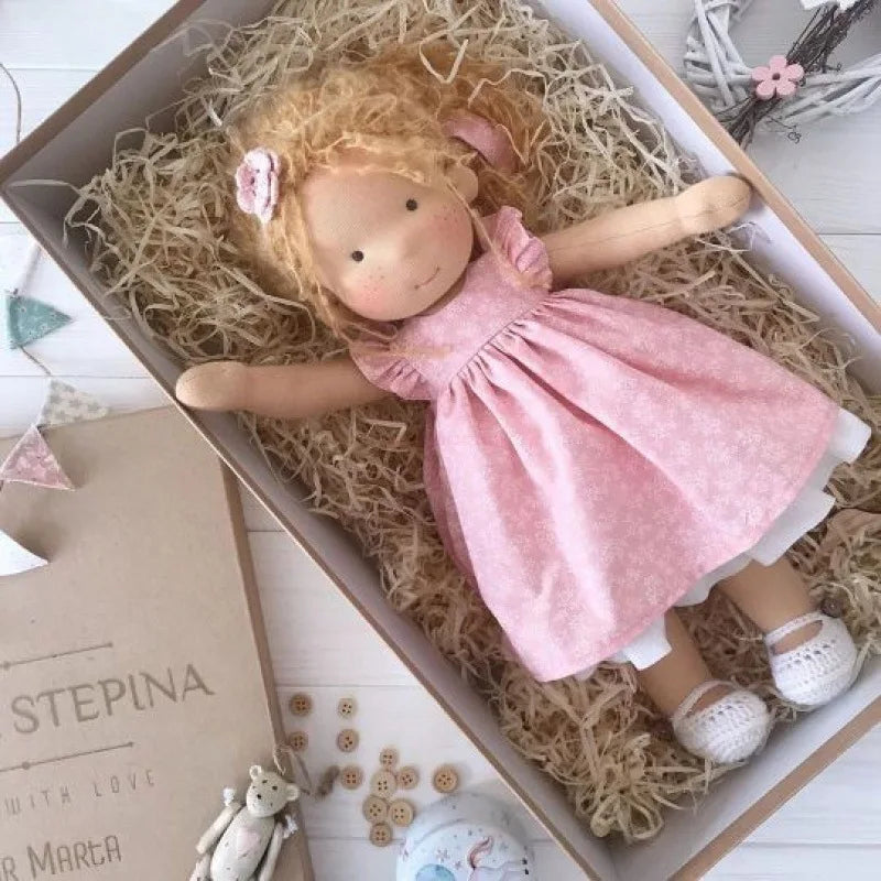 Cute Soft Plush Toys Waldorf Handmade  Cute Cotton Stuffed Plush Doll Packaging Dolls Fabricchanging Box Best Children Birthda 13