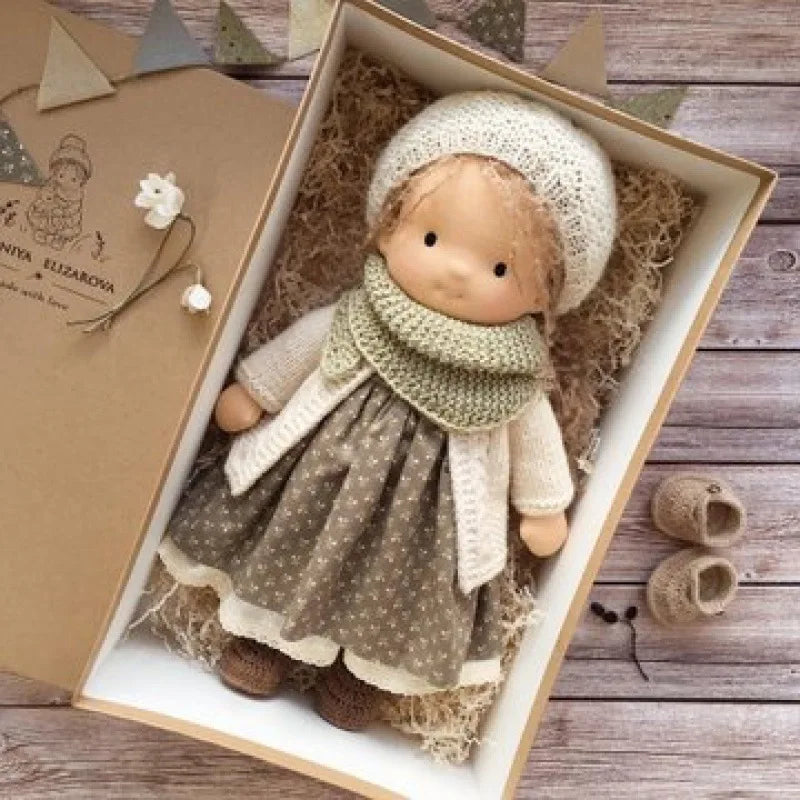 Cute Soft Plush Toys Waldorf Handmade  Cute Cotton Stuffed Plush Doll Packaging Dolls Fabricchanging Box Best Children Birthda 14