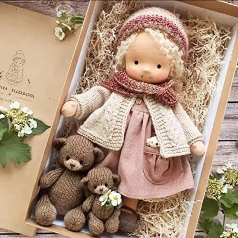 Cute Soft Plush Toys Waldorf Handmade  Cute Cotton Stuffed Plush Doll Packaging Dolls Fabricchanging Box Best Children Birthda 24