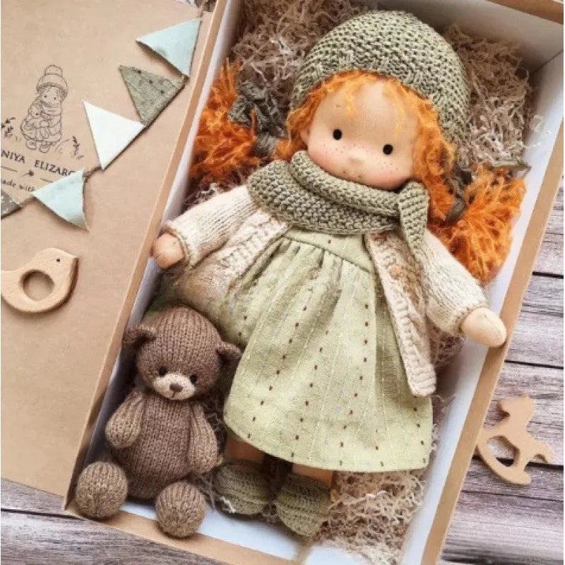 Cute Soft Plush Toys Waldorf Handmade  Cute Cotton Stuffed Plush Doll Packaging Dolls Fabricchanging Box Best Children Birthda 26