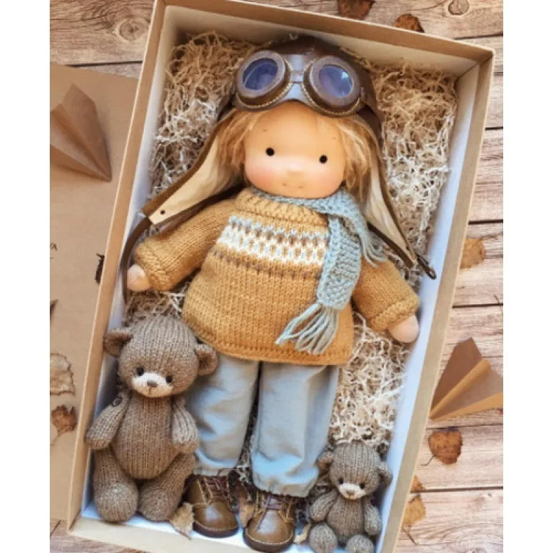 Cute Soft Plush Toys Waldorf Handmade  Cute Cotton Stuffed Plush Doll Packaging Dolls Fabricchanging Box Best Children Birthda 31