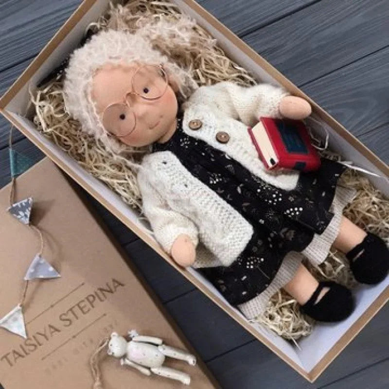 Cute Soft Plush Toys Waldorf Handmade  Cute Cotton Stuffed Plush Doll Packaging Dolls Fabricchanging Box Best Children Birthda 32
