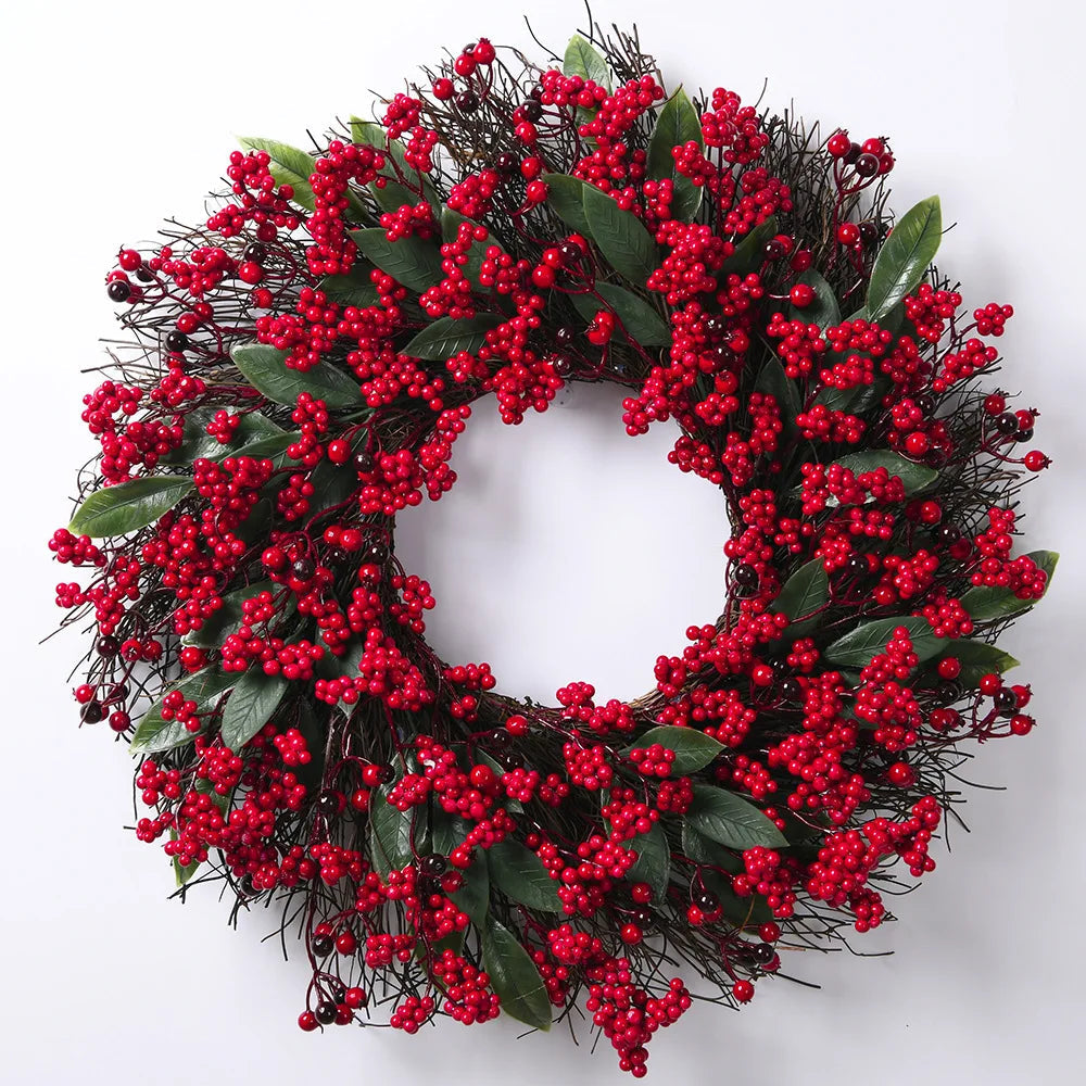 CypressBerry | Charming Festive Red Berries Christmas Wreath 0