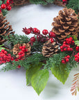 CypressBerry | Charming Festive Red Berries Christmas Wreath 4