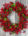 CypressBerry | Charming Festive Red Berries Christmas Wreath 7