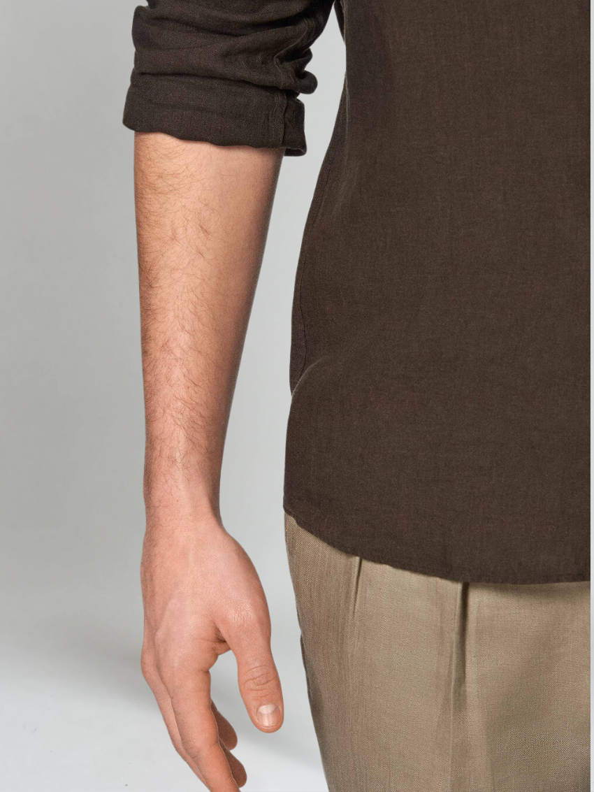 Ethan | Classic Casual White Linen Shirt 4