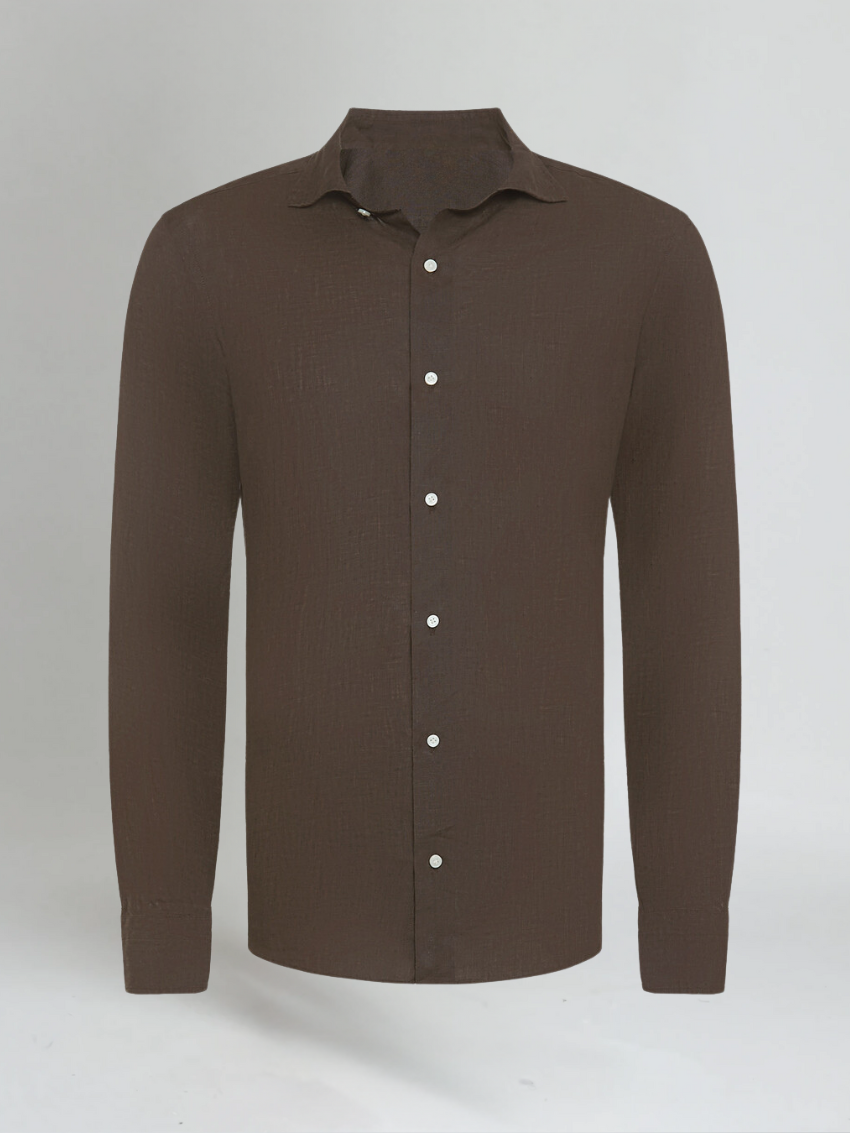 Ethan | Classic Casual White Linen Shirt 3