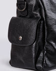 Dakota | Chic Black Vegan Leather Shoulder Bag for Women 4