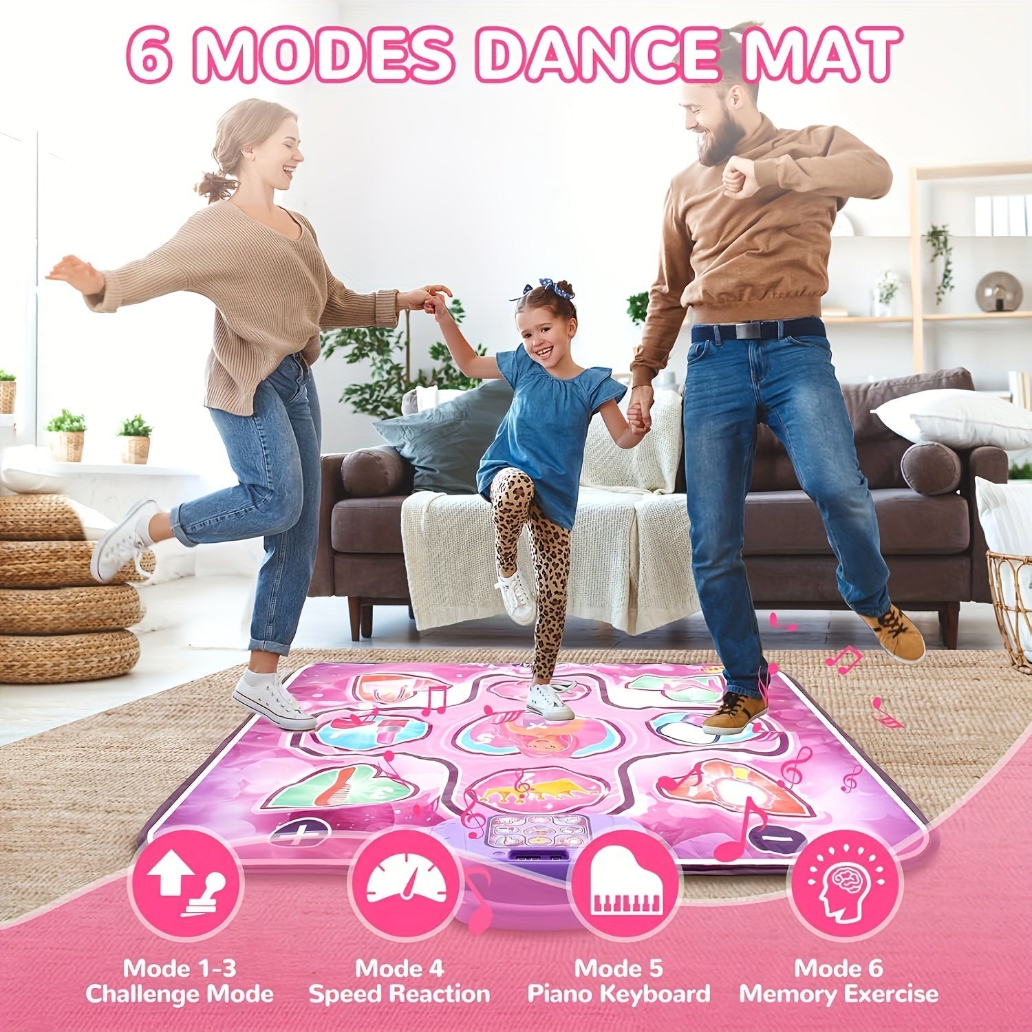 DanceJoy | Interactive Fun Pink Dance Mat for Girls with Scoring Function 4