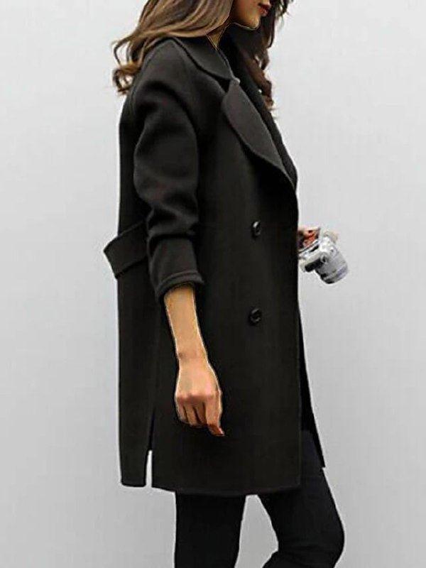Daphne | Elegant Black Trench Coat for Women - Timeless Winter Style 3