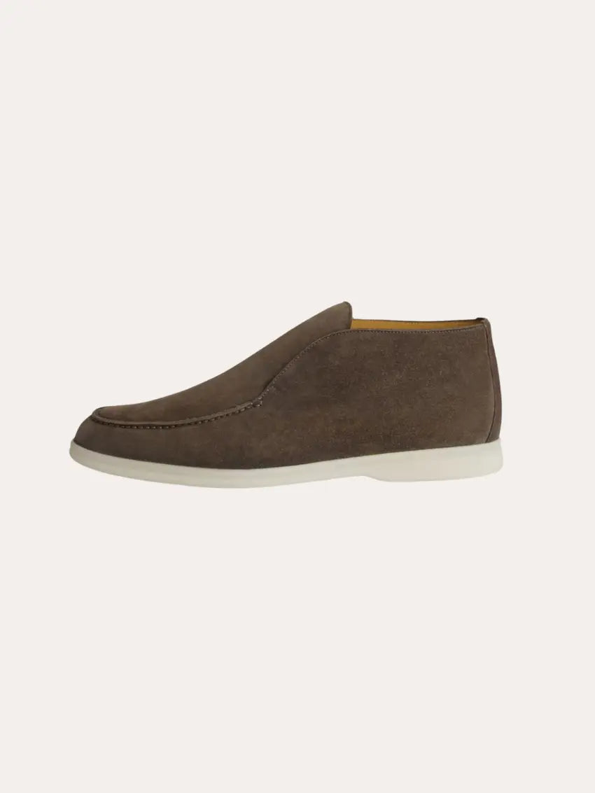Ethan | Sophisticated Dark Gray Suede Mens Loafers 3