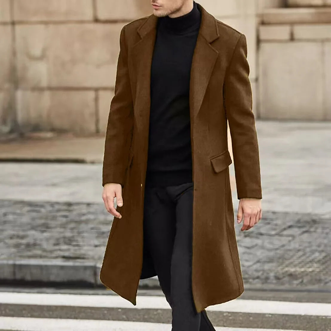 Dean | Long Overcoat for Men with Sleek and Contemporary Silhouette 0