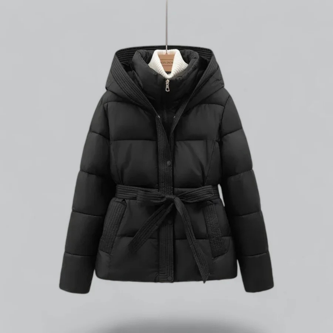 Delilah | Warm Belted Hooded Puffer Jacket for Women’s Winter Style 0