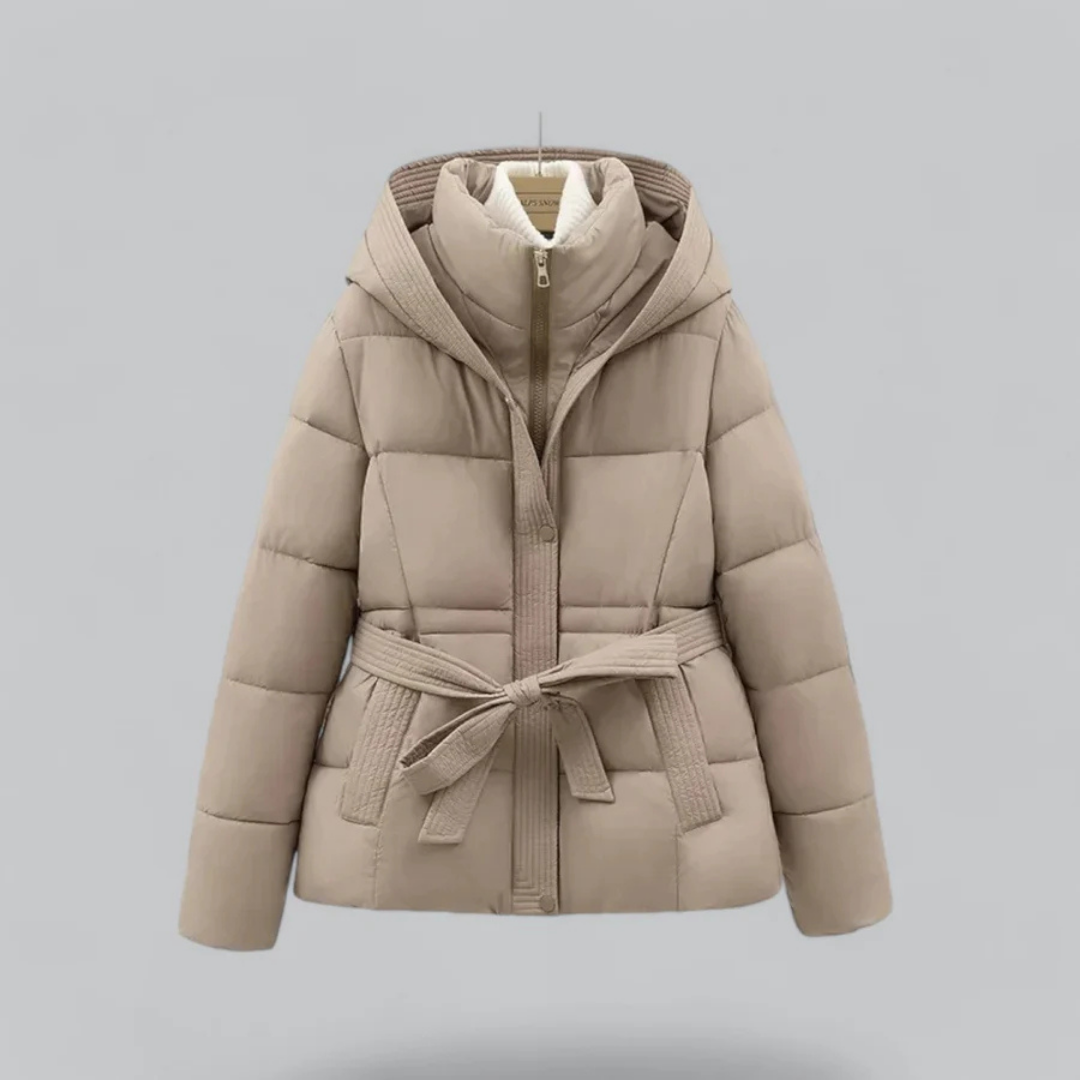 Delilah | Warm Belted Hooded Puffer Jacket for Women’s Winter Style 3