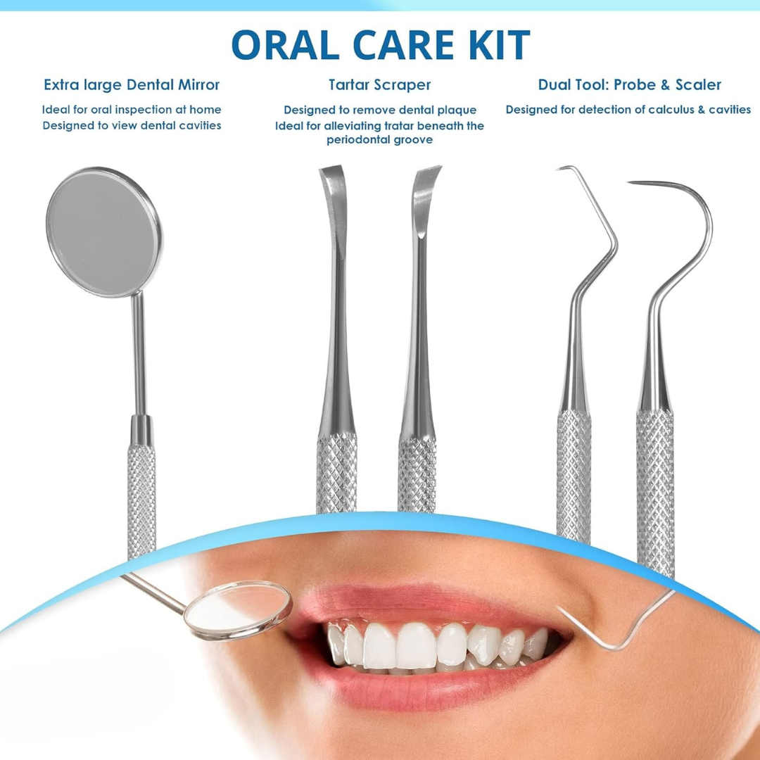 DentEase | Stainless Steel Dental Tools Set – Tartar Remover for Home Use 2