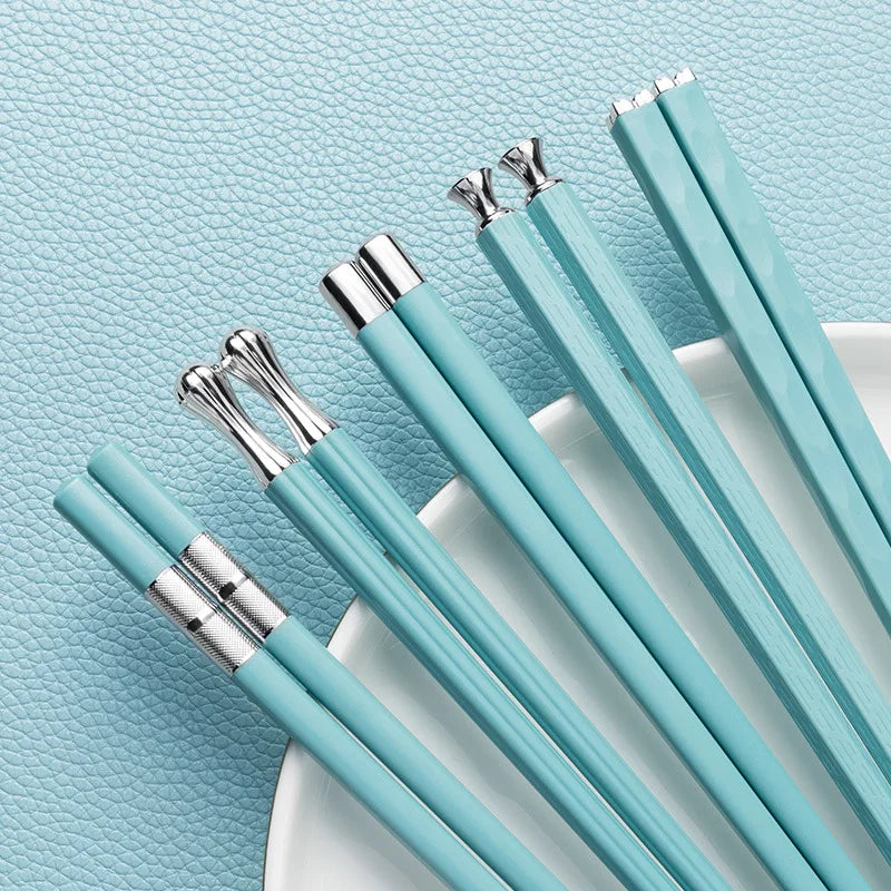 DineLux | Elegant Sophisticated Alloy Chopstick Set 4